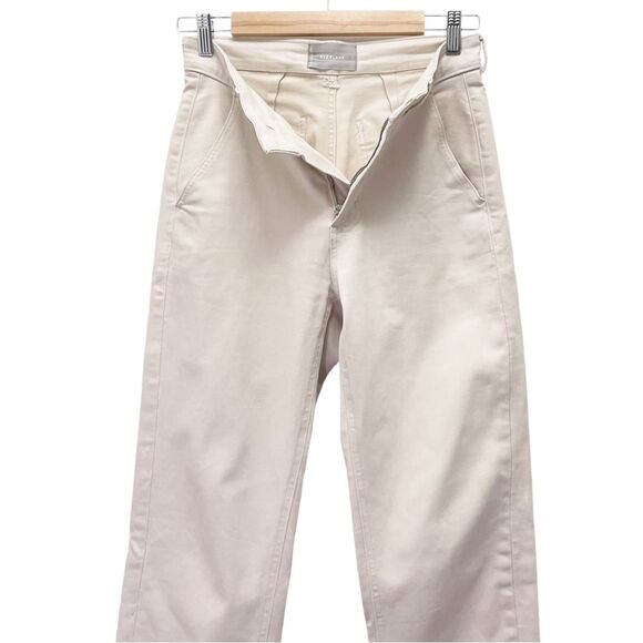 Everlane The Straight Leg Crop in Bone Neutral Taupe Cotton Twill Women’s Size 4 - Picture 7 of 10